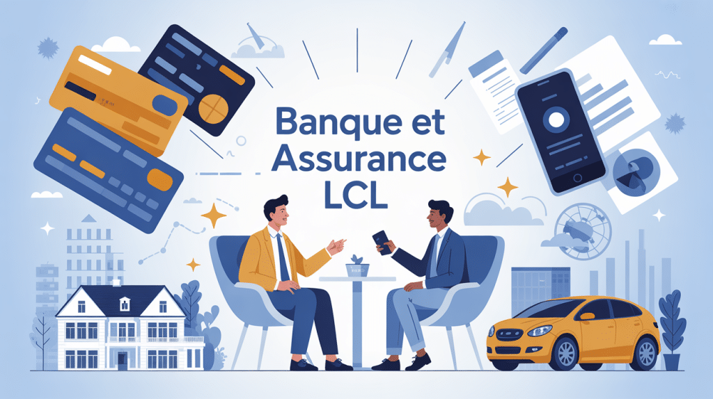 illustration banque et assurance lcl conseiller client moderne