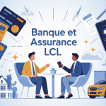 illustration banque et assurance lcl conseiller client moderne