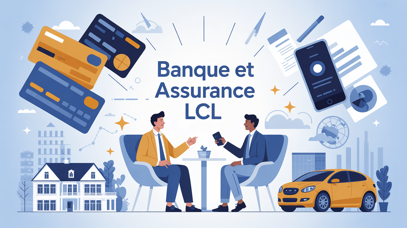 illustration banque et assurance lcl conseiller client moderne