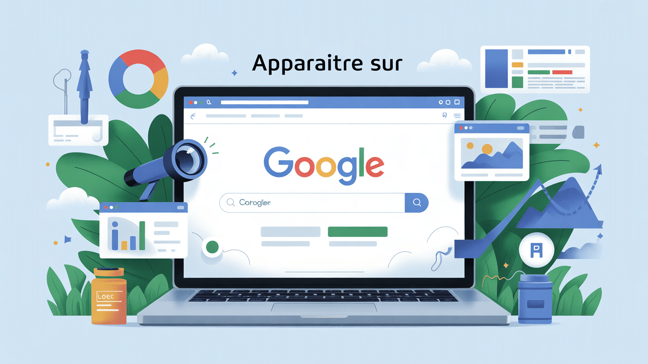 illustration guide comment apparaitre sur google