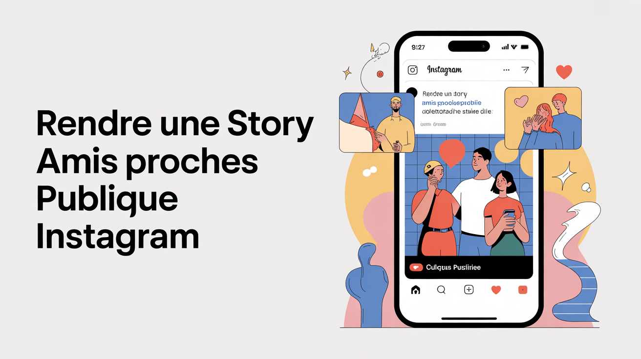 comment mettre une story amis proche en public sur instagram illustration
