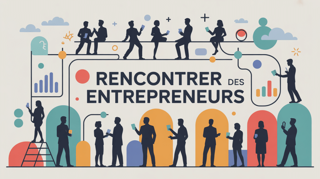 Comment rencontrer des entrepreneurs illustration optimiste