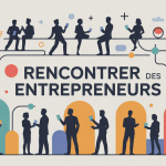 Comment rencontrer des entrepreneurs illustration optimiste