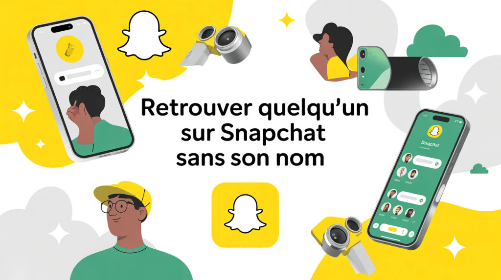 comment trouver quelqu'un sur snap sans son nom illustration stylisée