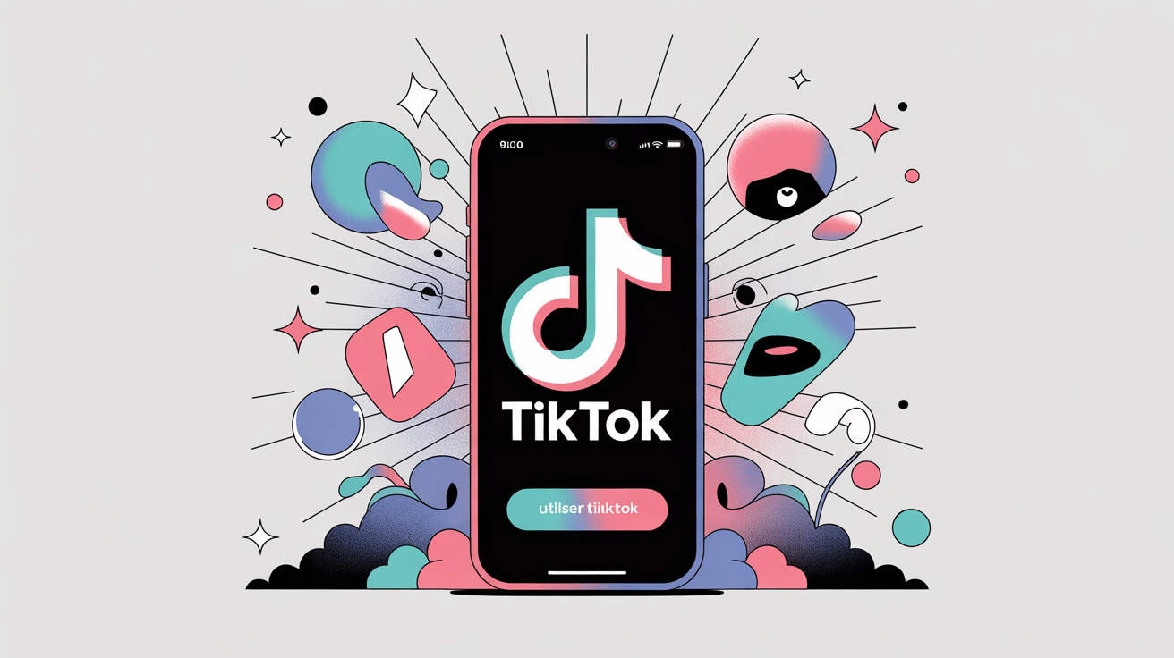 illustration univers numérique comment utiliser tik tok