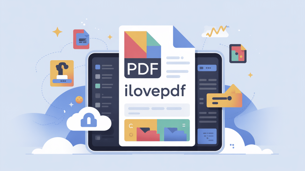 ilovepdf etude du logiciel illustration centrale tablette pdf