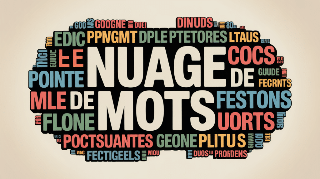 illustration nuage de mots.fr moderne et épurée