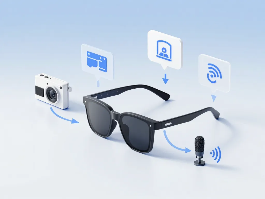 Schéma technologies smart glasses usages quotidiens