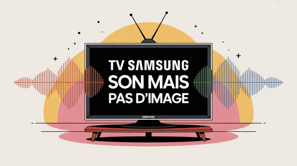 son mais pas d'image tv samsung illustration vectorielle