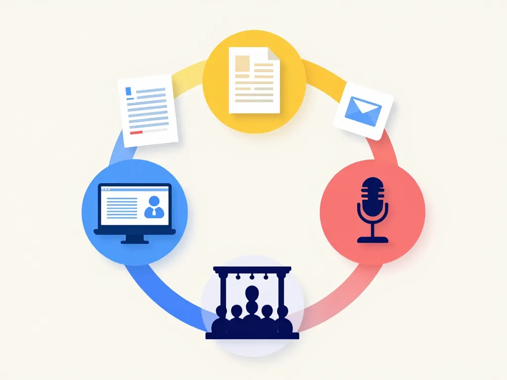 support de communication exemple schéma catégories print digital oral