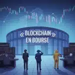blockchain bourse illustration vectorielle