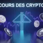 Cours des crypto graphique et jetons