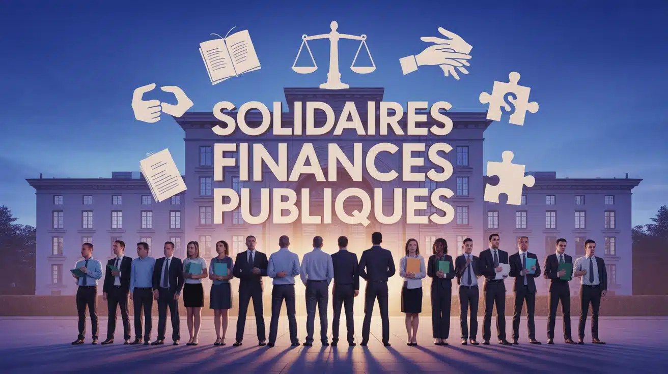 Solidaires finances agents devant bâtiment institutionnel