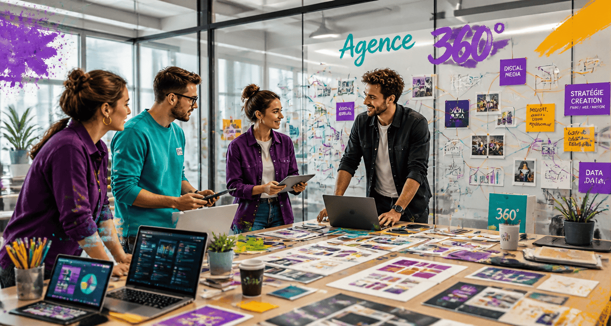 agence de communication 360 équipe créative brainstorming