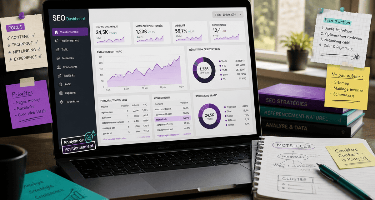 analyse positionnement referencement ordinateur graphique
