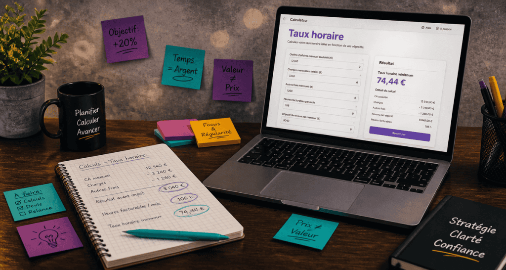 comment calculer son taux horaire sur un bureau