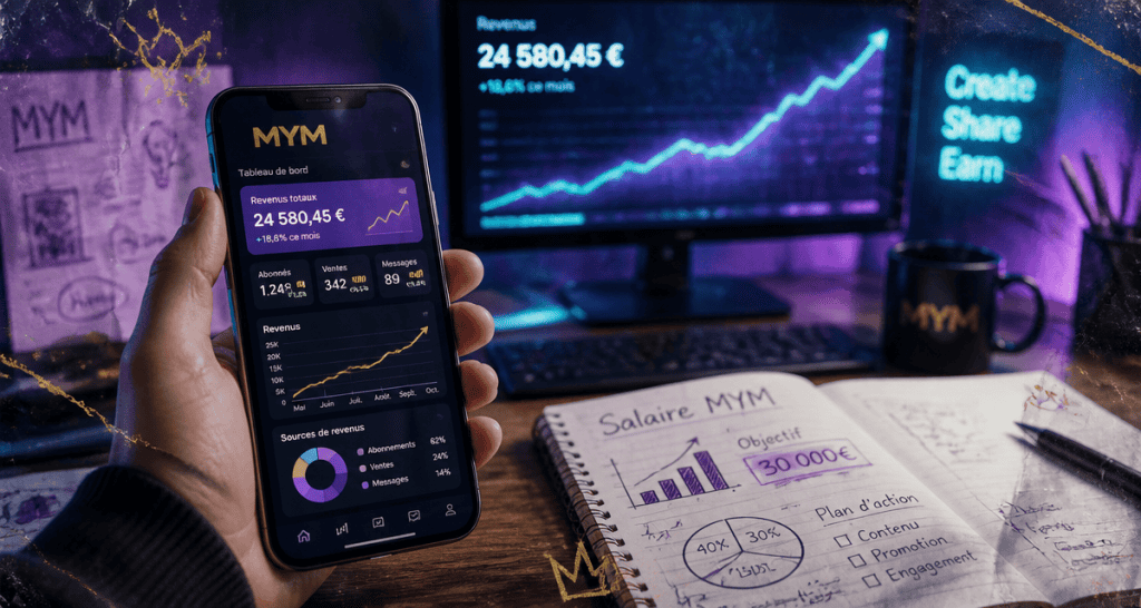 compte mym salaire smartphone graphique