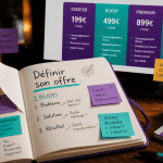 Définir son offre carnet structuré post-its