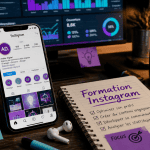 formation instagram smartphone bureau carnet
