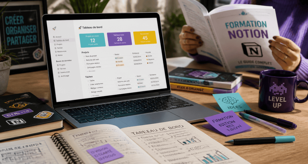 formation notion sur ordinateur portable et guide papier