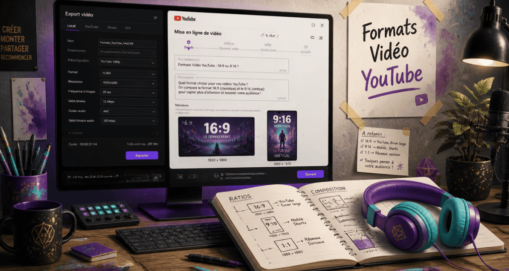 formats vidéos youtube ratios export et upload