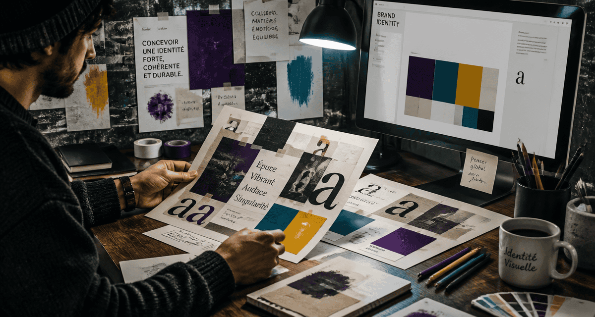 identité visuelle exemple moodboard et charte graphique