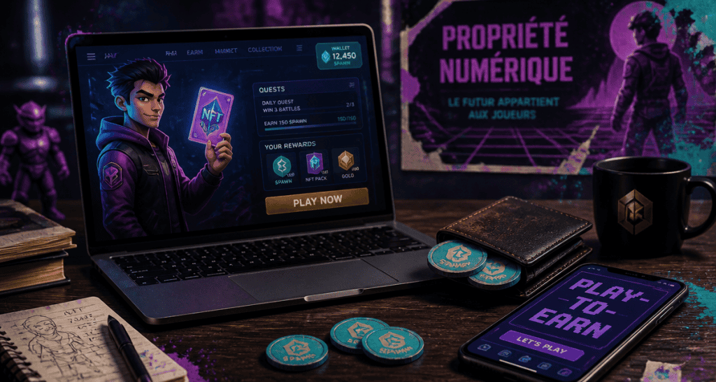 jeux play-to-earn sur ordinateur avec nft et portefeuille