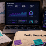 outils netlinking sur bureau avec dashboard SEO