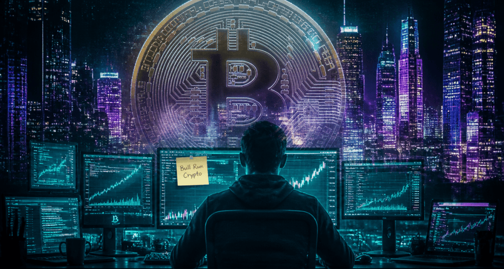 investisseur devant écrans bitcoin prochain bull run crypto