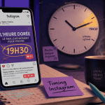 quand poster sur instagram smartphone horloge