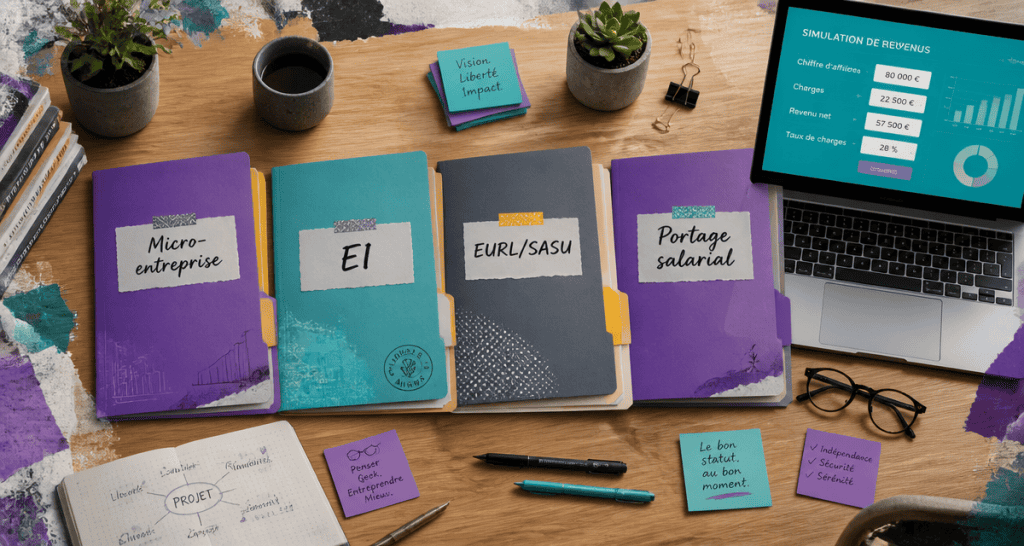 quel statut pour un freelance micro-entreprise EI société portage