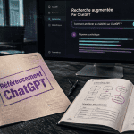 Référencement ChatGPT dossier sur bureau moderne