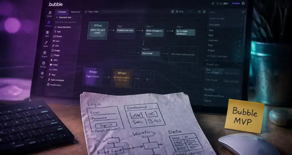Bubble no code pour créer une application web sans coder