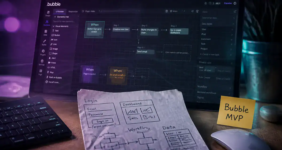 Bubble no code pour créer une application web sans coder