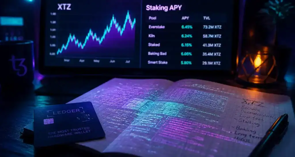 Cours tezos : hardware wallet et staking APY