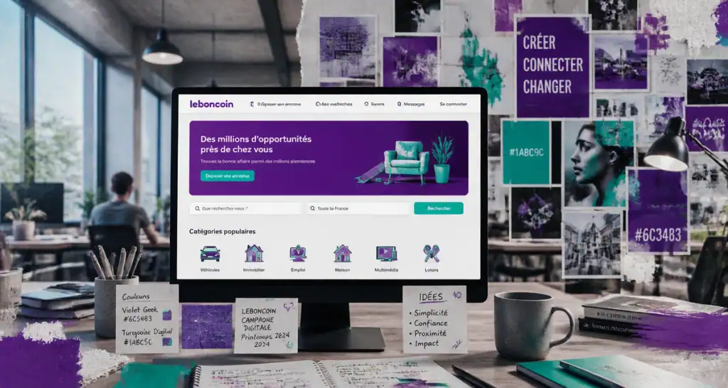 leboncoin publicité sur écran en open space