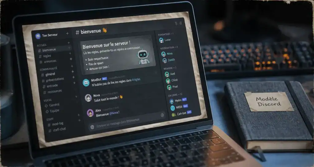 Modèle serveur discord : structure pro en 4 étapes