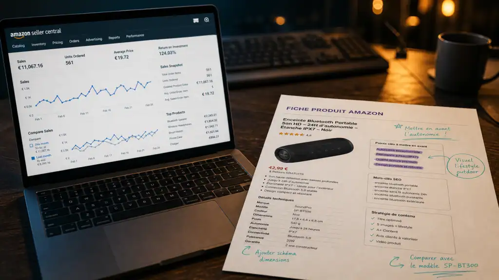 Ouvrir une boutique amazon : Seller Central et fiche produit FBA