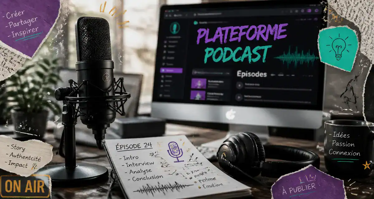 plateforme de podcast micro notes écran