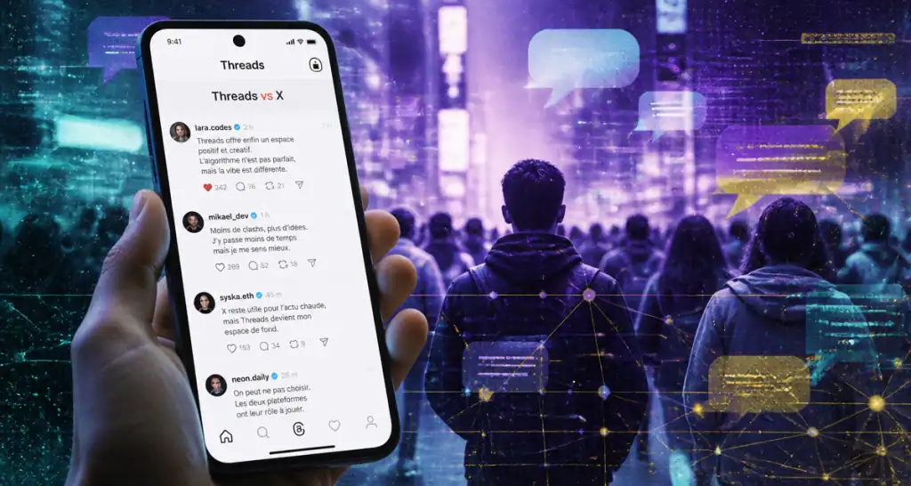 qu est ce que threads meta smartphone foule
