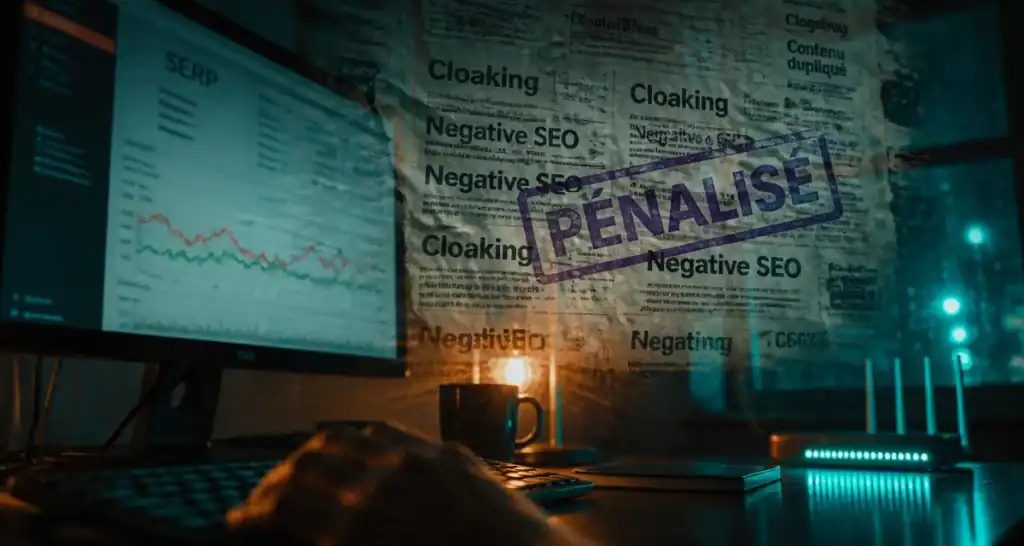 SEO manipulation : cloaking et negative SEO, visibilité pénalisée