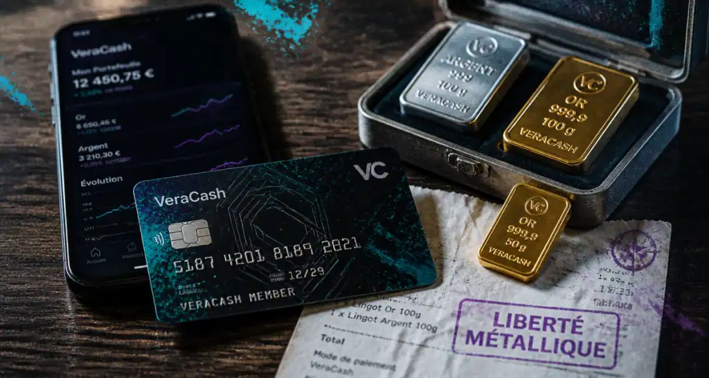 veracash avis carte bancaire et lingots