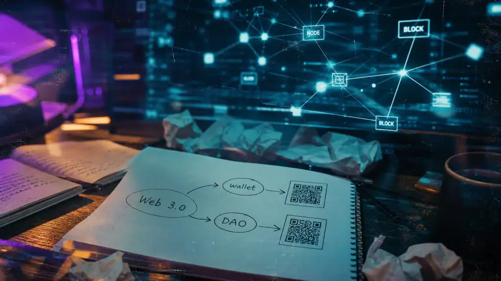 Web 3.0 website 3.0 : blockchain, wallet, DAO, réseau décentralisé