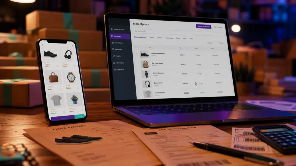 Comment vendre sur marketplace : smartphone et interface marketplace, étapes et erreurs à éviter