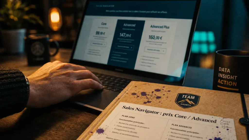 LinkedIn Sales Navigator prix : Core à 99,99 €, Advanced à 149,99 € ou devis ?