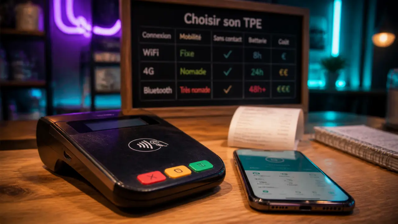 Carte bancaire tpe sans contact en boutique, smartphone 4G