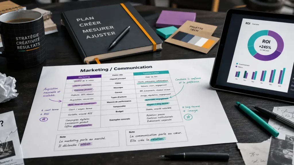 Marketing et communication : pourquoi les 4P, les cibles et les métiers ne se confondent pas