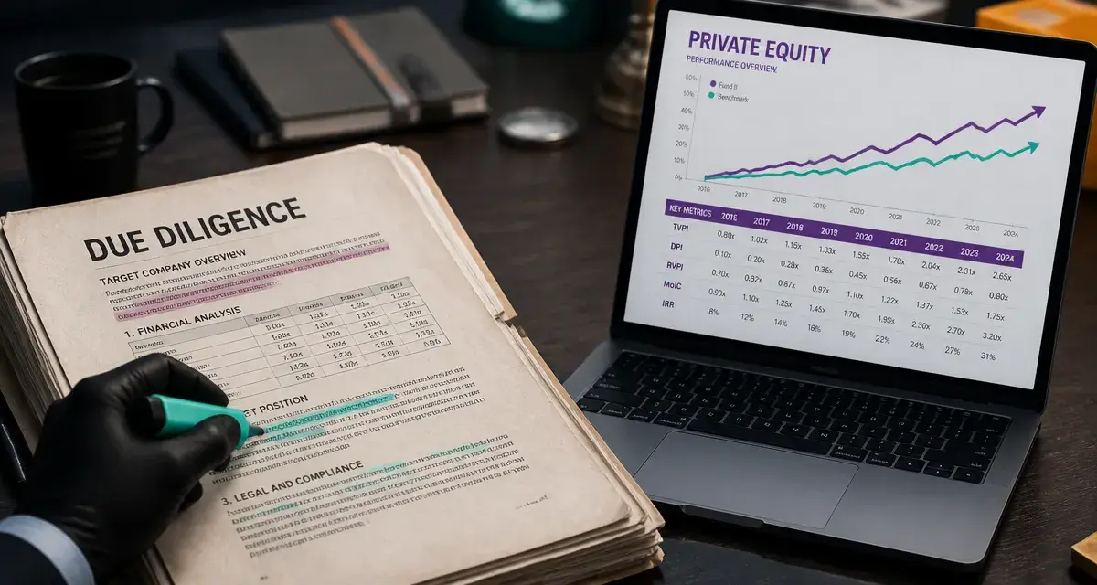 Investir dans une entreprise non cotée : dossier de due diligence et graphiques private equity