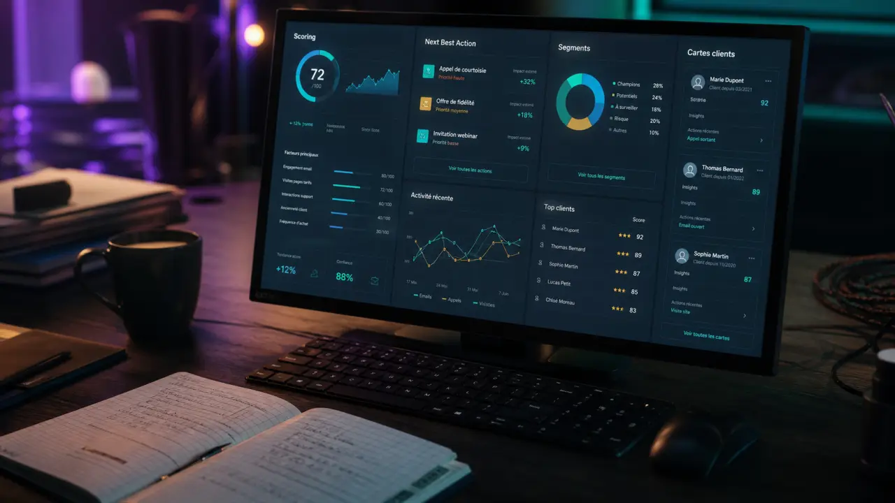 CRM IA marketing : scoring et personnalisation pour solutions marketing crm intelligence artificielle efficaces