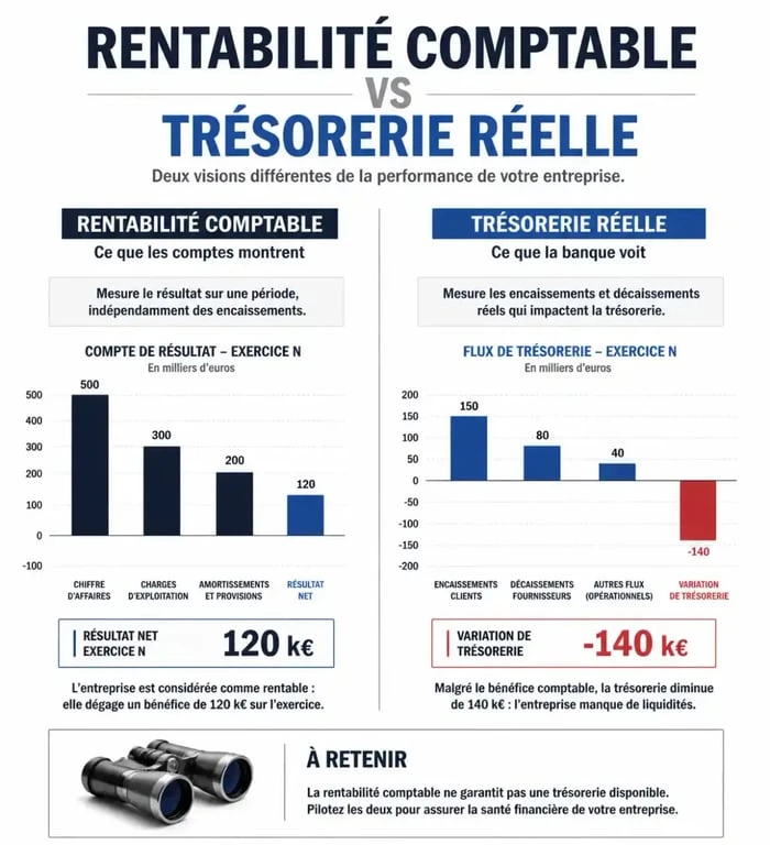 Différence entre rentabilité et trésorerie pour une startup